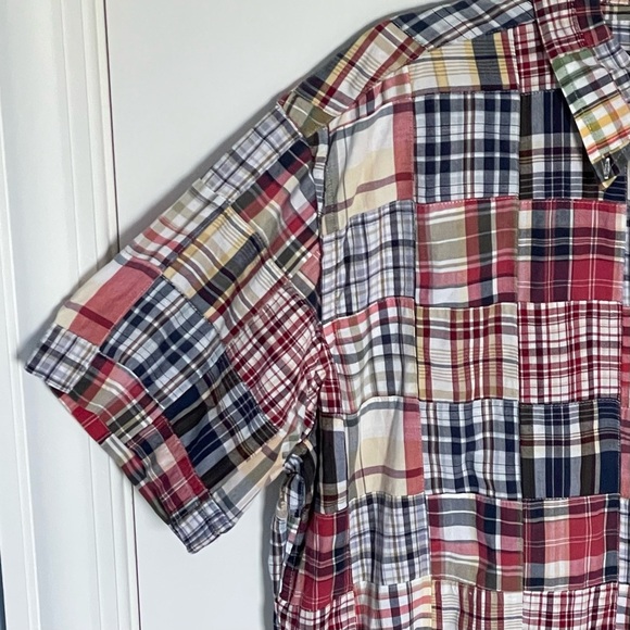 Brooks Brothers Patchwork Plaid madras Short Sleeve Button Down 35954 - Picture 11 of 13